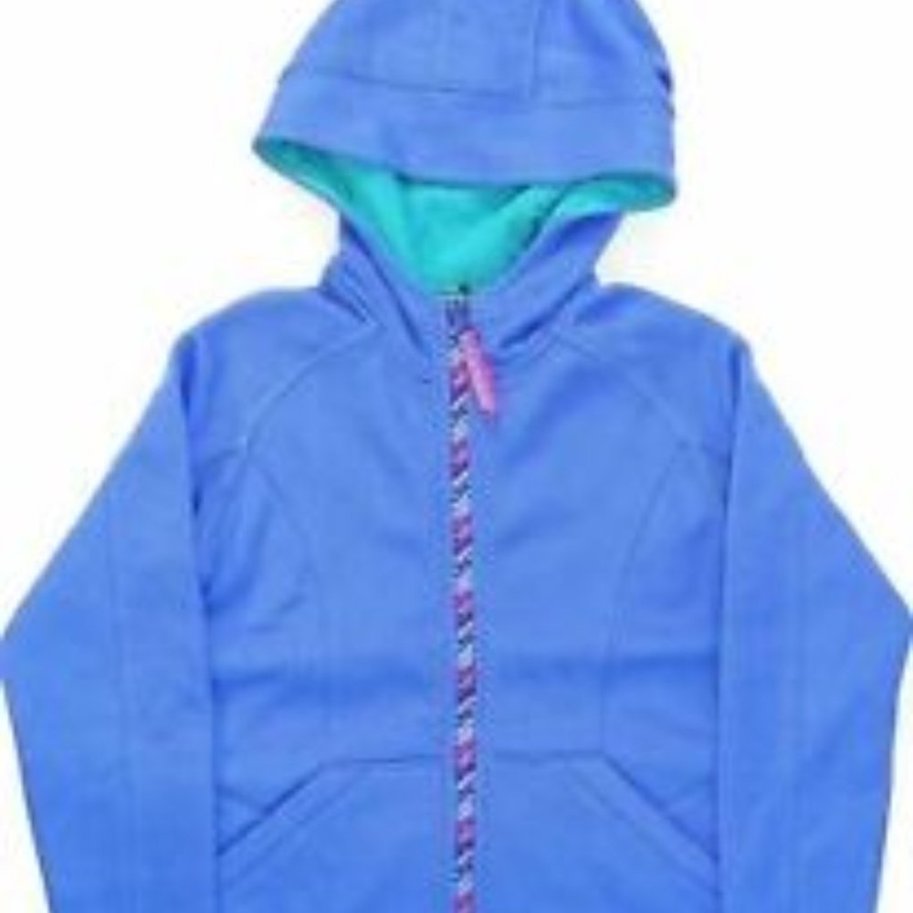Kirkland Signature Girls' Full Zip Hoodie (S 7/8, Blue/Green)